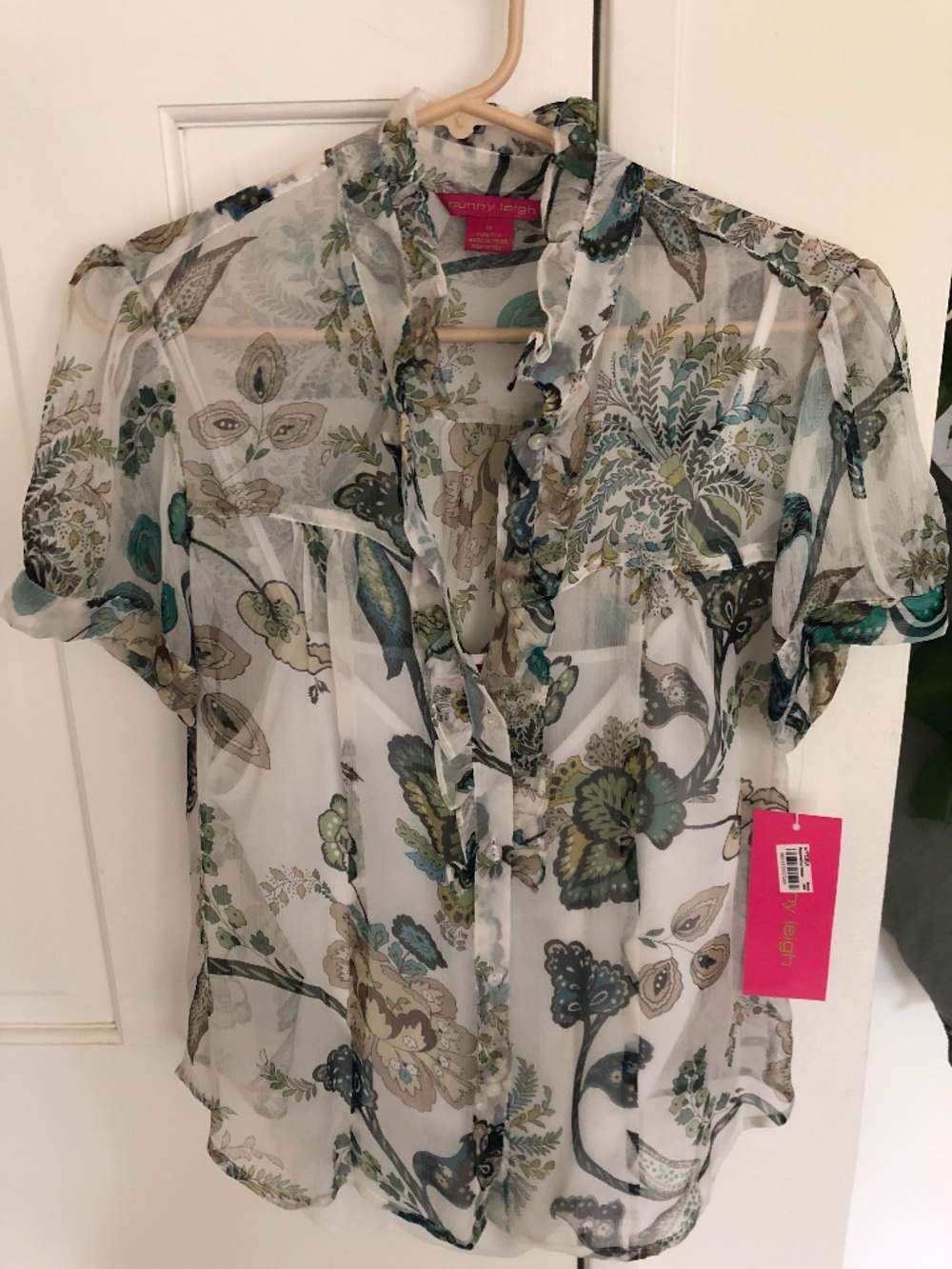 Sunny Leigh Silk Blouse with Camisole Size M